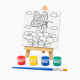 Set panza cu imprimeu 10x10сm, mini sevalet, 4 vopsele +pensula, asorti