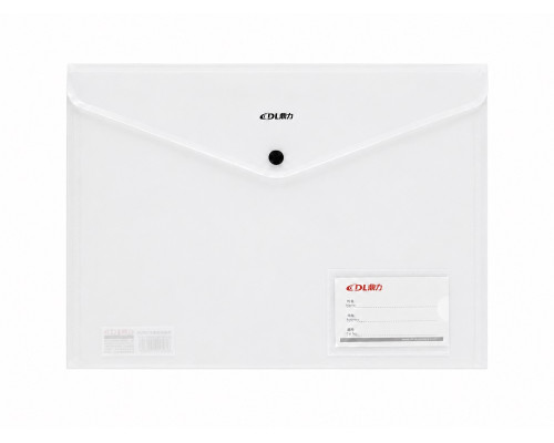 Mapa plic cu buton, A4, plastic, transparentai, DL5170 (12/420)