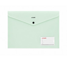 Mapa plic cu buton, A4, plastic, verde deschis, DL5170 (12/420)
