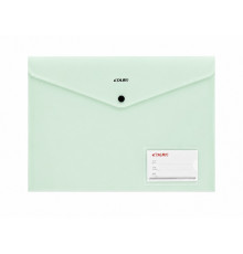 Mapa plic cu buton, A4, plastic, verde deschis, DL5170 (12/420)