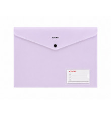 Mapa plic cu buton, A4, plastic, violet deschis, DL5170 (12/420)