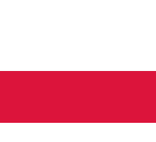 Флаг для подставки настольной Польши 15х22,5 см, 160гр/м2, двойной атлас