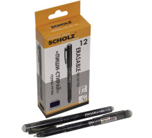 Ручка гелевая "пиши-стирай"0.7mm черная, Erasable, 3002-9SCH, SCHOLZ (12/144)