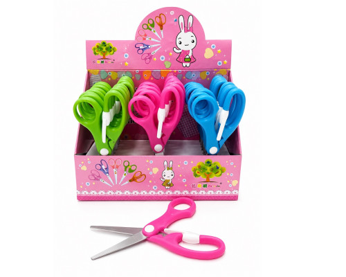Foarfeca copii cu arc de revenire, 14 cm, culori asortate (display box) KB2010 (24/720)