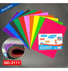 Set carton colorat А4, gofrat, 10 culori, 10 foi QD-2111 (10/180)