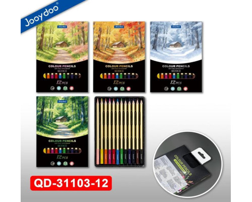 Карандаши цветные 12 цв., Seasons PREMIUM QD-31103-12 (12/240)