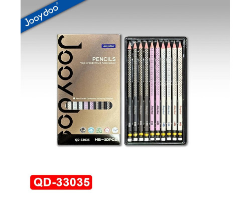 Set creioane grafit 10 buc. HB, QD-33035 (12/192)