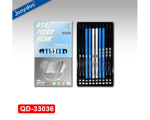 Set creioane grafit 10 buc. HB, QD-33036 (12/192)