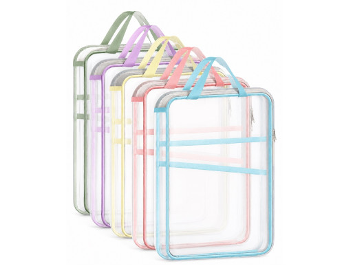 Mapa tip servieta cu manere A4, verticala, cu fermoar, plastic tip plasa, 32x23 cm, culori asortate SY-001 (100/200)