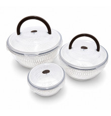 Set 3 recipiente cu site, plastic 3400/1800/650 ml. (24)