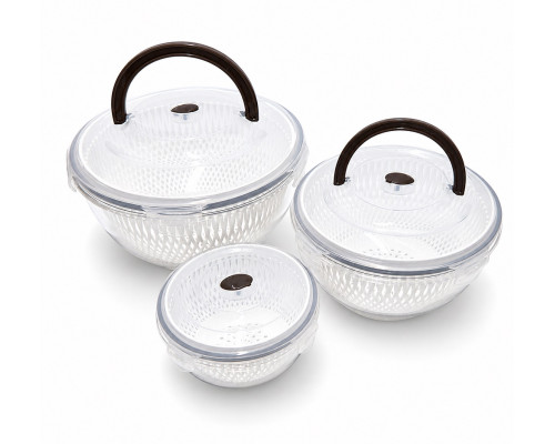Set 3 recipiente cu site, plastic 3400/1800/650 ml. (24)