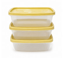 Set 3 recipiente, 750 ml, plastic, 18 x 12 x 7 cm (72)