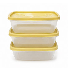 Set 3 recipiente, 750 ml, plastic, 18 x 12 x 7 cm (72)