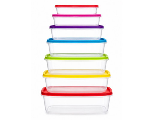 Set 7 recipiente, 2600-150 ml, plastic, (36)