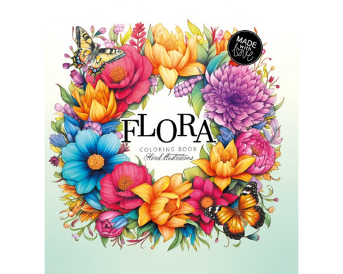 Раскраска 160х160 мм, 48 стр, "FLORA" 23383 (10)