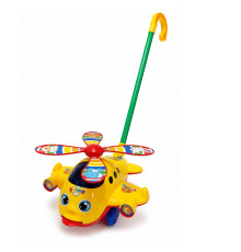 Jucarie de împins „Elicopter”, muzicala, 60 cm, 3+, 0323