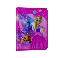 Mapa p/u caiete A5 pe fermoar, plastic, "Sisters are magic" (480)
