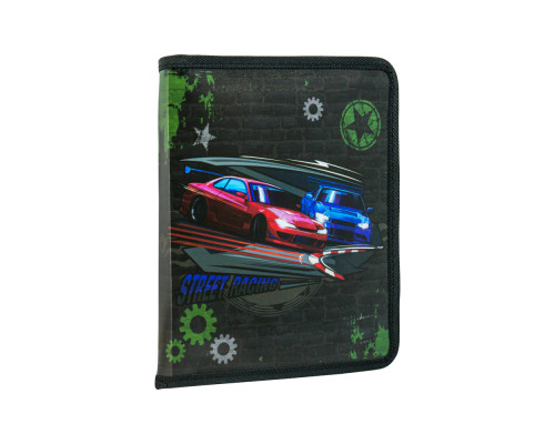 Папка для тетрадей A5 на молнии, пластиковая, "Street Racing" (480)