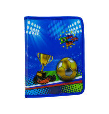Mapa p/u caiete A5 pe fermoar, plastic, "Football" (480)