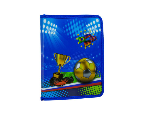 Mapa p/u caiete A5 pe fermoar, plastic, "Football" (480)