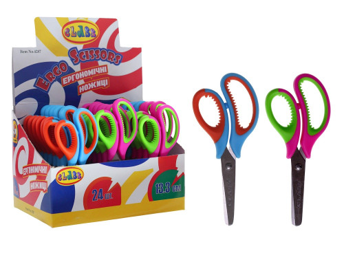 Foarfece pentru copii 13,3 cm, manere cauciucate, 4287C, CLASS(24)