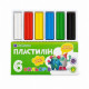 Пластилин "Чистые руки" 6 цв, 120 гр., 6-430, БАРВІНОК (20/80)