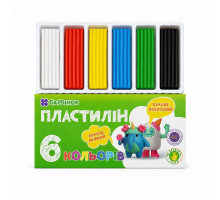 Пластилин "Чистые руки" 6 цв, 120 гр., 6-430, БАРВІНОК (20/80)