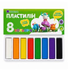 Пластилин "Чистые руки" 8 цв, 160 гр., 6-431, БАРВІНОК (20/80)