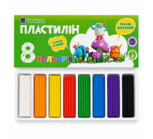 Пластилин "Чистые руки" 8 цв, 160 гр., 6-431, БАРВІНОК (20/80)