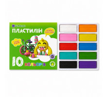 Пластилин "Чистые руки" 10 цв, 200 гр., 6-432, БАРВІНОК (20/60)