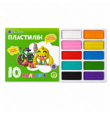 Пластилин "Чистые руки" 10 цв, 200 гр., 6-432, БАРВІНОК (20/60)