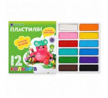 Пластилин "Чистые руки" 12 цв, 240 гр., 6-433, БАРВІНОК (20/60)