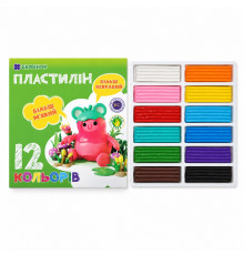 Plastilina"Maini curate" 12 culori, 240 gr., 6-433, БАРВІНОК (20/60)