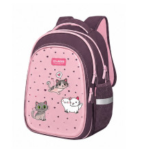 Ghiozdan cu spate ortopedic „Cats”, 3 compartimente, 37x29x17 cm, 26-8801-2C, CLASS