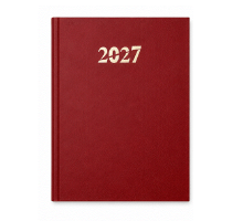 Agenda A5 datata 2027, Clasica, rosu (75)