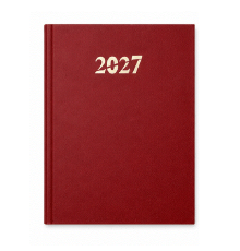 Ежедневник A5 датированный 2027, Clasica, красный (75)