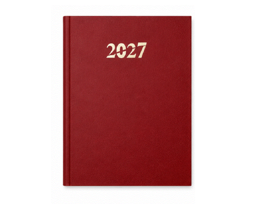 Agenda A5 datata 2027, Clasica, rosu (75)