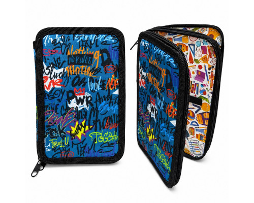 Penar rigid 2 compartimente, Graffiti 12,5*19,5*4