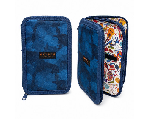 Penar rigid 2 compartimente, Blue Oxy Bag 12,5*19,5*4