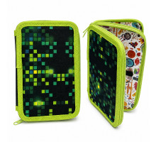Penar rigid 2 compartimente, Green Pixel 12,5*19,5*4