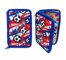 Пенал твердый 2 отдела, Football 12,5*19,5*4