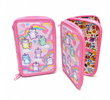 Penar rigid 2 compartimente, Unicorn Cats, 12,5*19,5*4