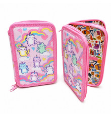 Penar rigid 2 compartimente, Unicorn Cats, 12,5*19,5*4