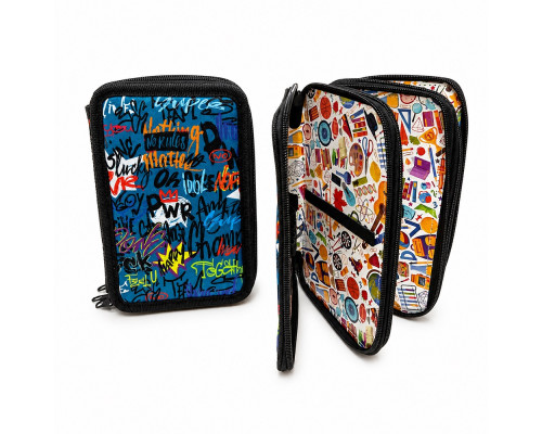 Penar rigid 3 compartimente, Graffiti 12,5*19,5*5