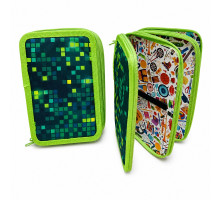 Penar rigid 3 compartimente, Green Pixel 12,5*19,5*5