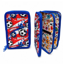 Пенал твердый 3 отдела, Football 12,5*19,5*5