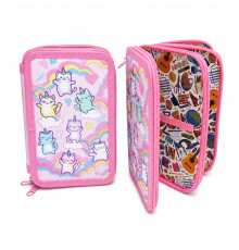 Penar rigid 3 compartimente, Unicorn Cats, 12,5*19,5*5