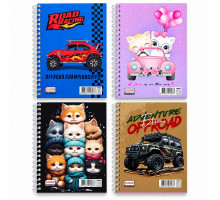 Carnet A6, 40 file, matematica, coperta cartonata, cu spirala, Gingko (12)