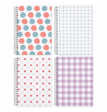 Caiet A5, 48 file, matematica, coperta cartonata subtire, spirala laterala, Gingko (12/144)