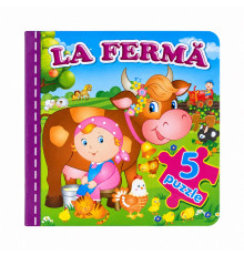 Cartea cartonata cu 5 puzzle. La Ferma. N*9768 (15.5X15.5)